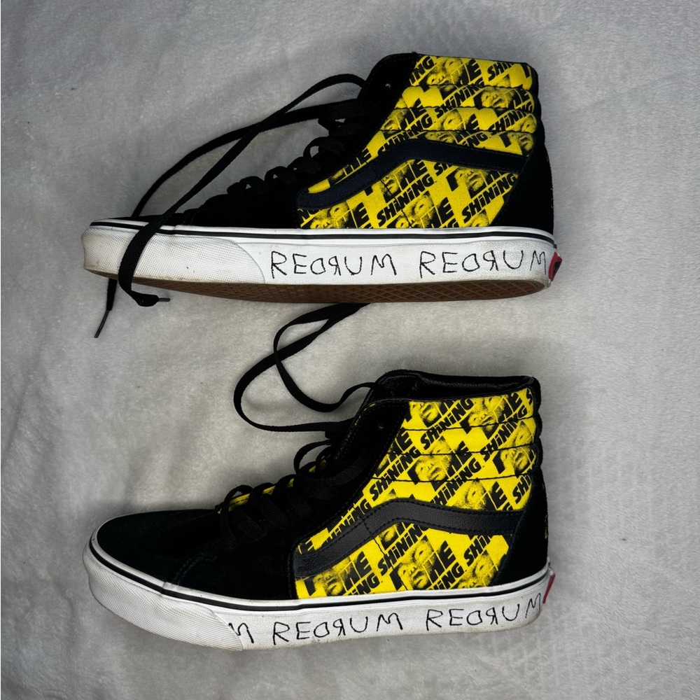 Vans High-Top Sneakers - Black and Yellow Graphic “The Shining”